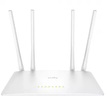 Router da tavolo Cudy WR1200 Dualband Wi‑Fi 5 (802.11ac) 867 Mbit/s, 4x RJ‑45 LAN, bianco