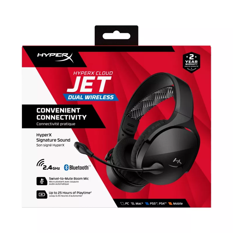 HyperX Cloud Jet - cuffie gaming wireless (nero)