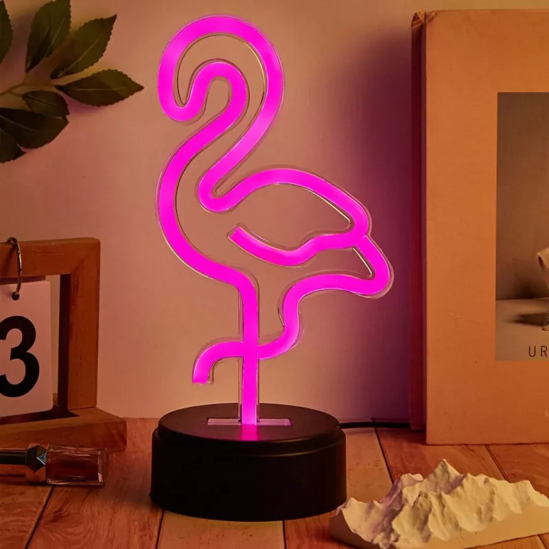 Lampada LED da tavolo/decorativa MANTA SNL79PK rosa fenicottero – lampada LED decorativa