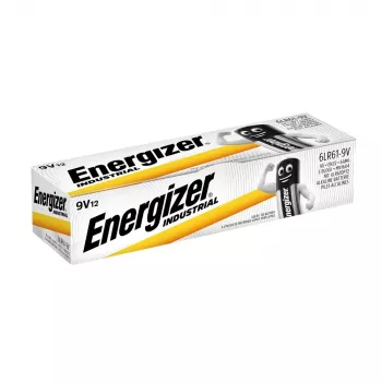 Batterie alcaline Energizer 9V PP3 Industrial, confezione da 12
