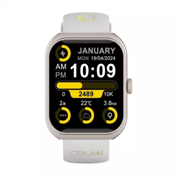 Smartwatch Colmi P86 oro con Bluetooth e cardiofrequenzimetro