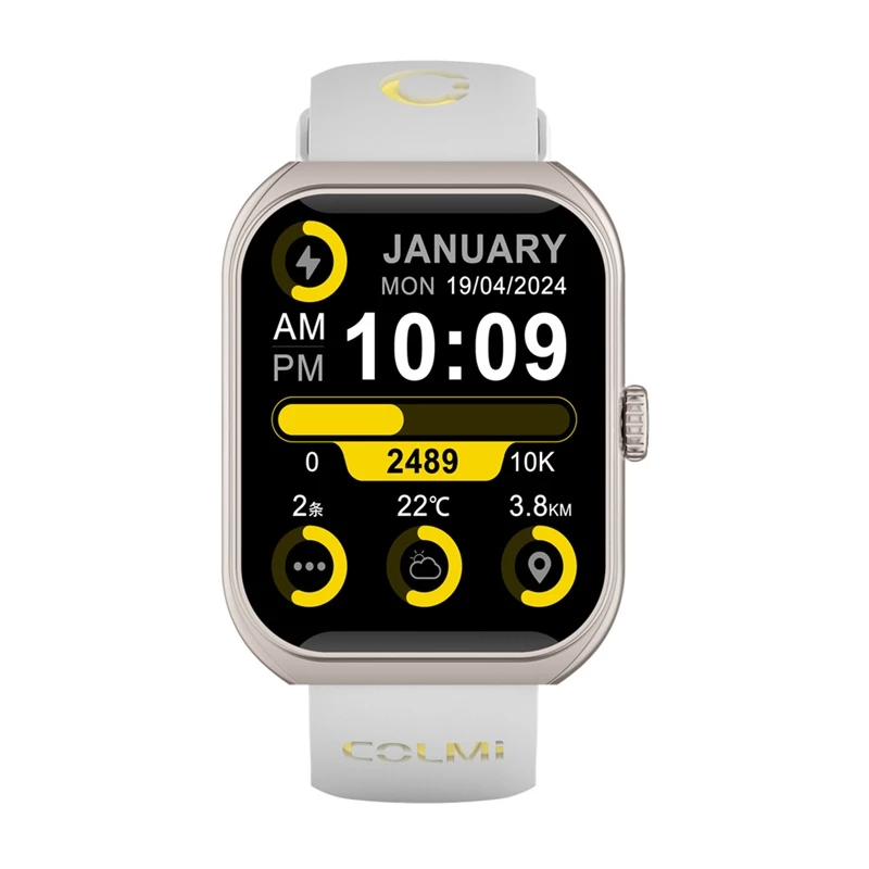 Smartwatch Colmi P86 oro con Bluetooth e cardiofrequenzimetro