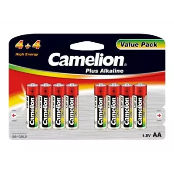 Batterie alcaline CAMELION AA LR6 Plus — confezione da 8, AA (LR6)