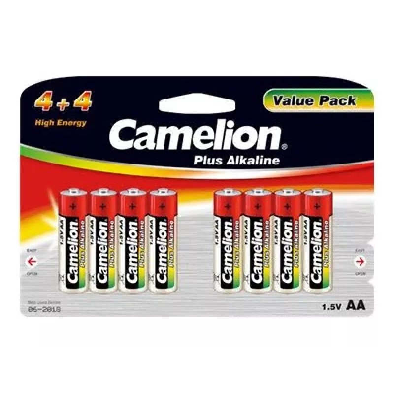 Batterie alcaline CAMELION AA LR6 Plus — confezione da 8, AA (LR6)