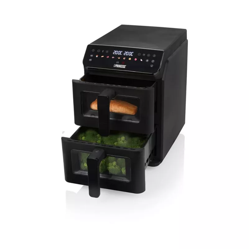Princess Double Stack Airfryer | 182490 | Potenza 3000 W | Capacità 11,2 L | Nero