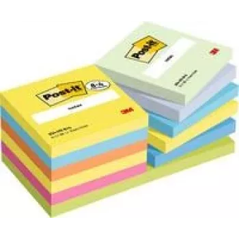 3M Post-it Note adesive Notes 76x76mm 654-TFEN-P8+4 assortite 12 pezzi/confezione