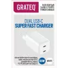 GRATEQ OLOS caricabatterie da parete PD/PPS, 2x USB-C, GaN, 65 W