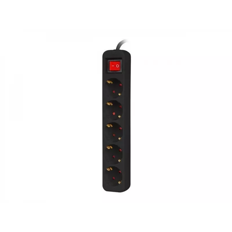 Prolunga elettrica Lanberg PS1-05F-0300-BK 3m 5 prese per interni nero