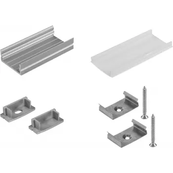 Set di montaggio profilo a U 20 mm per strisce LED EUROLITE 20000522