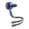 Caricabatterie da auto Vention FFOB0 30W con cavo USB-C a Lightning, 30 W per la ricarica dell'iPhone