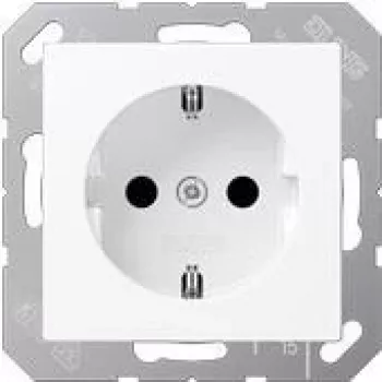 Presa Type F Jung A 1520 BFKI WWM, 16 A, 250 V, bianco, termoplastica, 55×55 mm