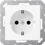 Presa tipo F Jung A 1520 BFKI WWM, 16 A, 250 V, bianco, termoplastica, 55×55 mm