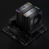 Dissipatore CPU Jonsbo HX6280 PWM RGB 130 mm, nero