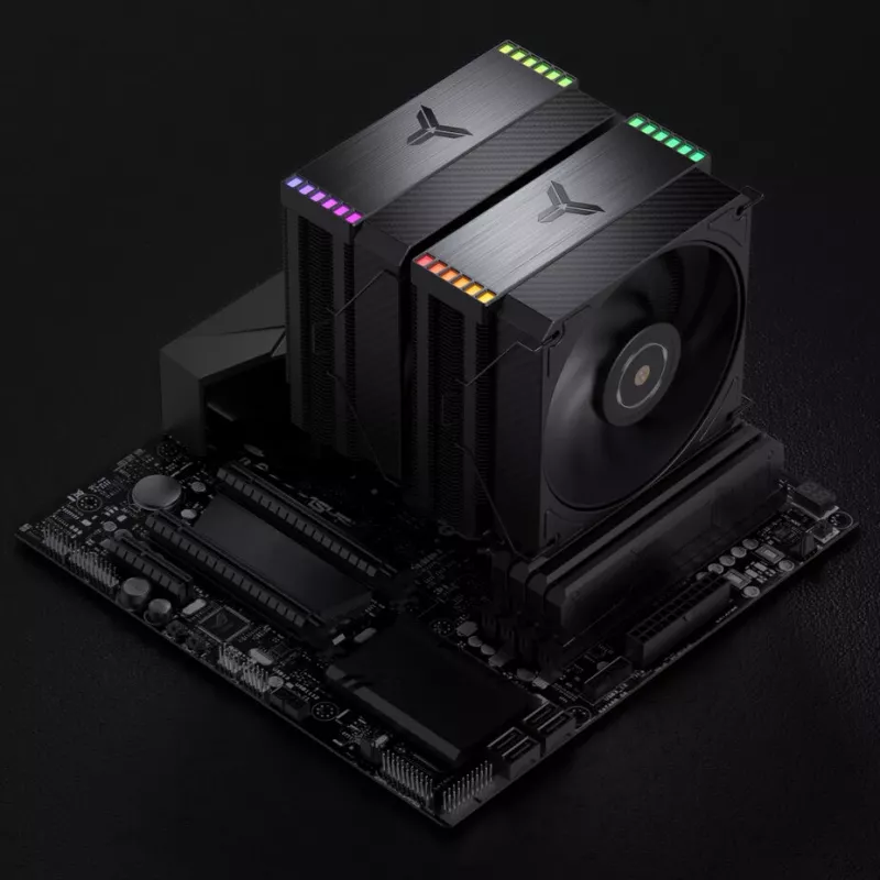 Dissipatore CPU Jonsbo HX6280 PWM RGB 130 mm, nero