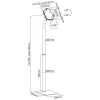 Supporto per tablet MACLEAN MC-467W regolabile in altezza compatibile con tablet