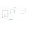 Antenna LTE Teltonika 003R-00296, 5dBi, connettore maschio SMA, angolata