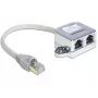 DeLOCK 65441 sdoppiatore di porta RJ45, splitter Ethernet 100Base-TX, 1x RJ-45 (maschio) a 2x RJ-45 (femmina), 15 cm