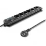 Protezione da sovratensione Qoltec 50172 nero 6 prese AC 230V 5 m