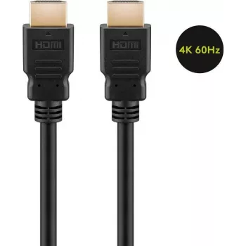 Goobay Cavo HDMI High Speed con Ethernet, 2 m, 4K@60Hz, 18 Gbit/s