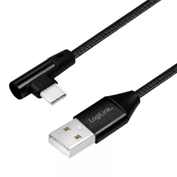 Cavo USB LogiLink CU0137 USB 2.0 0,3 M USB A a USB C nero