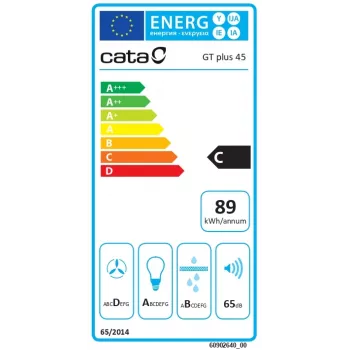 Cappa aspirante da incasso a soffitto CATA GT-PLUS 45 WH/M, 492×277 mm, 645 m³/h, filtro in alluminio, acciaio inox