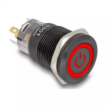 Interruttore DELOCK 22023 19 mm 12 V con 5 terminali a saldare