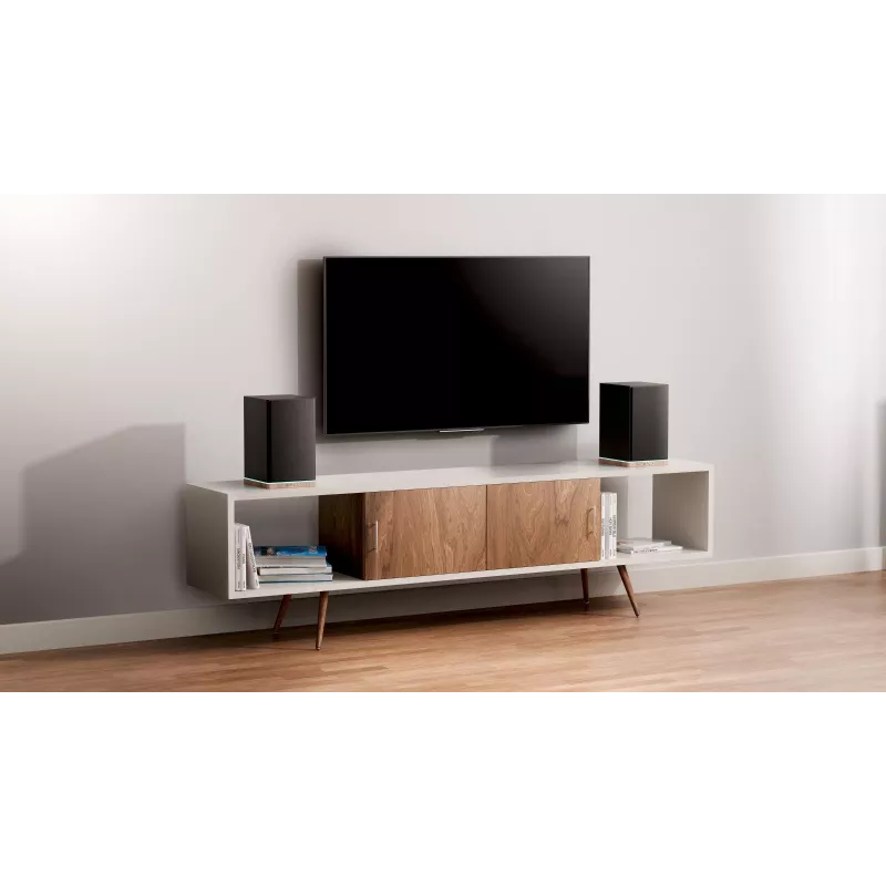Blaupunkt BS60BK Casse da scaffale LED, Bluetooth, HDMI ARC, nero