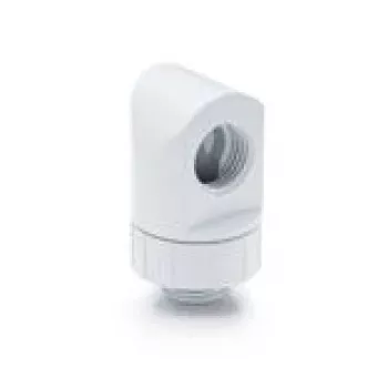 Raccordo rotante a 90° BitsPower Artemis — arctic white (BPM-AT90R-WH)