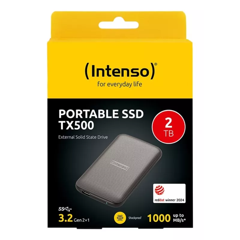 Intenso TX500 - SSD - 2TB - esterno (portatile) - USB 3,2 Gen 2x1 (connettore USB-C) - marrone (3827470)