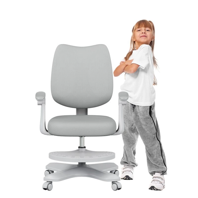 Sedia da ufficio girevole mark adler Junior 4.6 grigio — sedia da lavoro ergonomica compatta