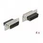 Connettore per cavi DeLOCK 66709 D-Sub 15 pin nero argento