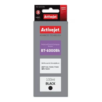 Activejet AB-6000Bk flacone d'inchiostro (sostitutivo per Brother BT-6000BK; Supreme; 100 ml; nero)