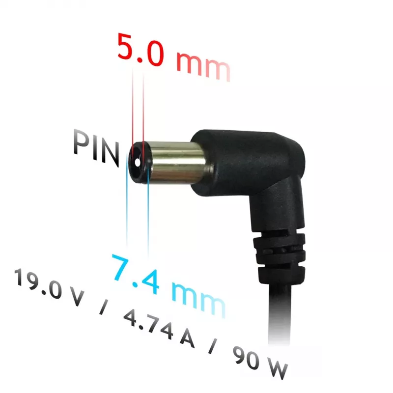 Alimentatore per notebook Akyga AK-ND-04 19 V / 4,74 A, 90 W, connettore 7,4 x 5,0 mm con pin, per HP