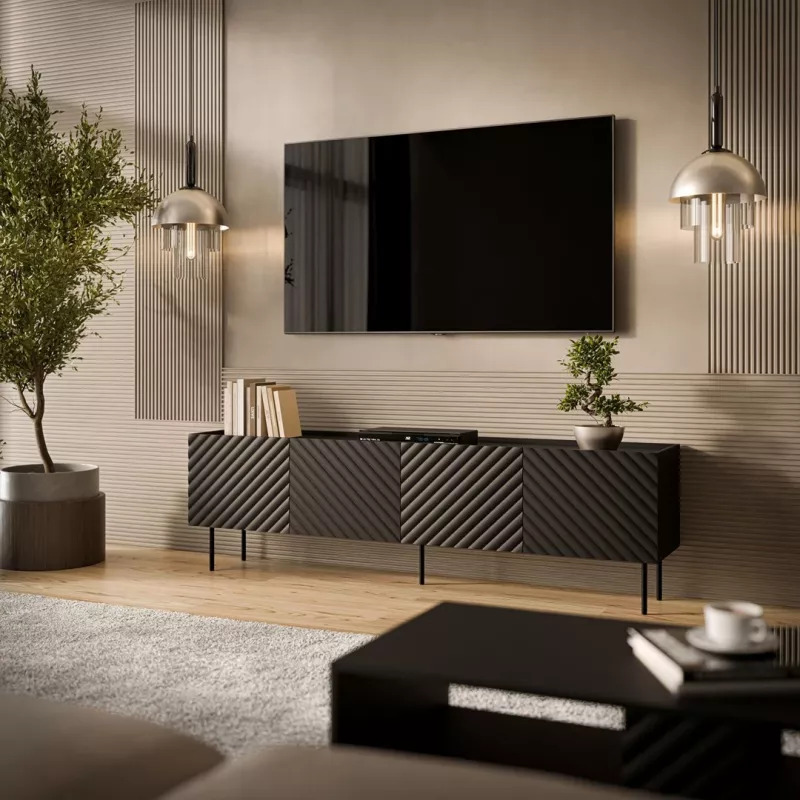 Mobile TV Cama LUCCA 4D 200x40x59 nero