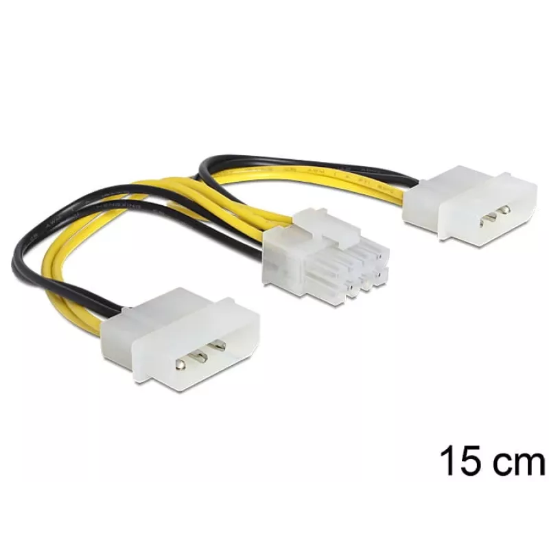 Cavo di alimentazione interno DeLOCK 83410 0,15 m EPS 8 poli Molex 3 poli