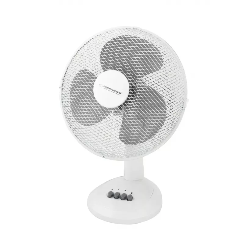 Esperanza EHF003WE, ventilatore da tavolo 12'' , bianco e grigio