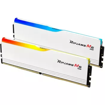 DIMM 32 GB DDR5-6000 (2x 16 GB) kit dual, memoria bianco, F5-6000J3636F16GX2-RM5RW, Ripjaws M5, INTEL XMP