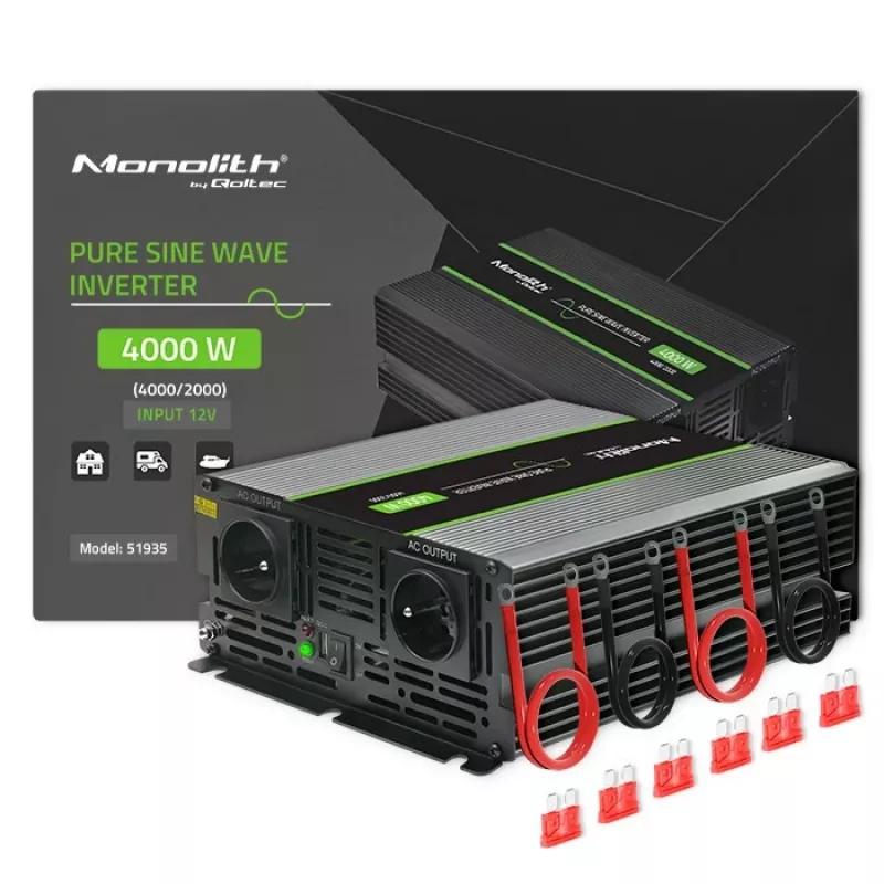 Qoltec Monolith Alimentatore auto 4000 W Nero