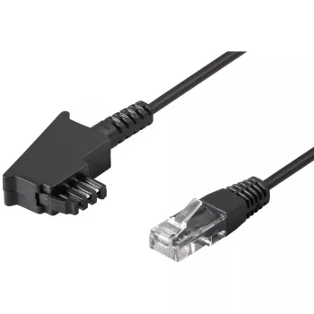 Wentronic Goobay - Cavo telefonico - TAE-F (M) - RJ-45 (M) - 10m - nero (51235)