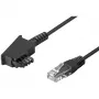 Wentronic Goobay - Cavo telefonico - TAE-F (M) - RJ-45 (M) - 10m - nero (51235)