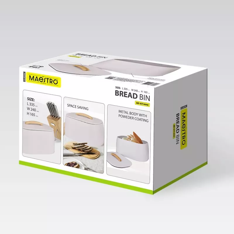 Portapane Maestro MR-1675-BEIGE beige contenitore per pane
