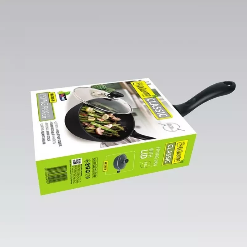 Padella Maestro MR-1205-28 con coperchio, 28 cm, nero