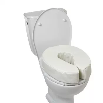 Sedile WC rialzato morbido, 5 cm