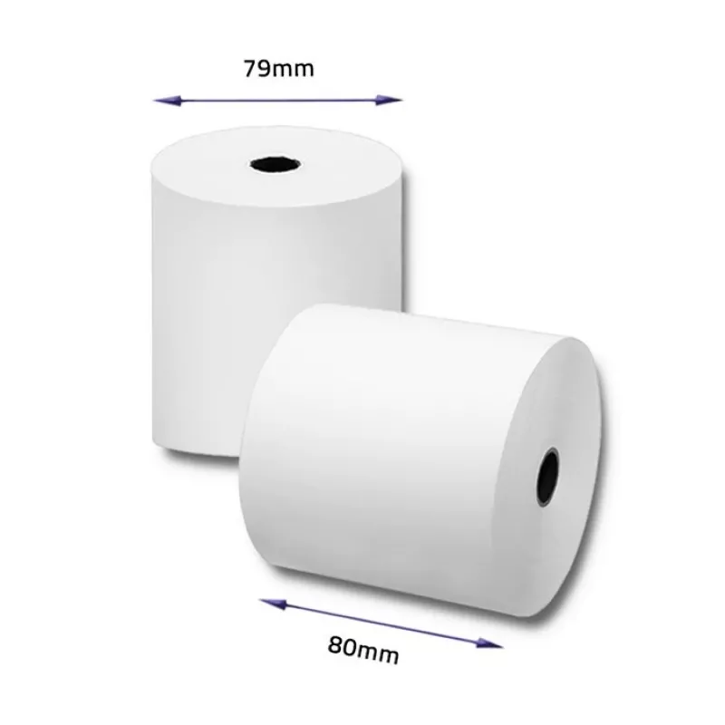 Qoltec 51892 rotolo termico 80 x 80 | 55 g/m² | 10 pezzi | senza BPA
