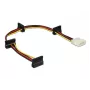 DeLOCK - Alimentatore - alimentatore interno, 4 pin (M) a SATA alimentazione (F) - 40 cm - multicolore (60142)