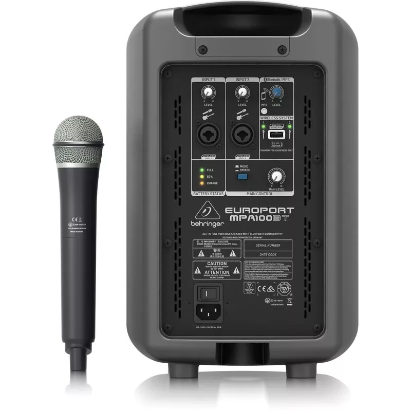 Altoparlante a 2 vie Behringer EUROPORT MPA100BT 100 W