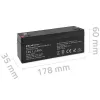 Batteria AGM sigillata QOLTEC 12V 2,3Ah per sistemi UPS e backup, scarica max. 34,5A