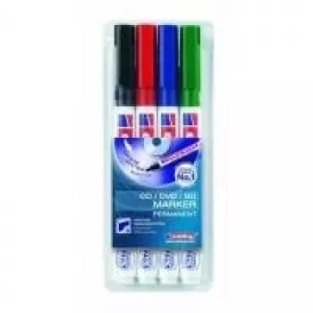 Pennarello permanente Edding 4-8400-4 nero blu verde rosso