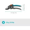 Cesoia da potatura GARDENA PremiumCut 12240-20 incudine per legno secco, grigio/turchese