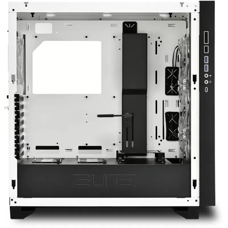 Sharkoon ELITE SHARK CA300H - tower - PC - bianco - ATX - EATX - micro ATX - Mini-ITX - metallo - vetro temperato - gaming